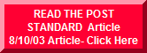 Post Standard Article 8/10/03